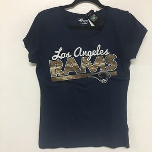 LOS ANGELES RAMS WOMENS BLOUSE/ SHIRT BLUE & GOLD